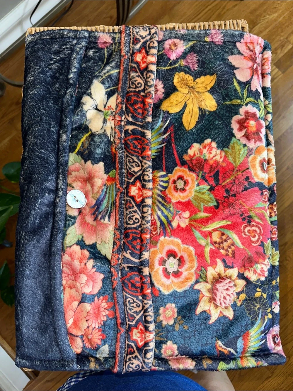 Johnny Was mcdreamer throw blanket with carrying case reversible ♥️ EUC